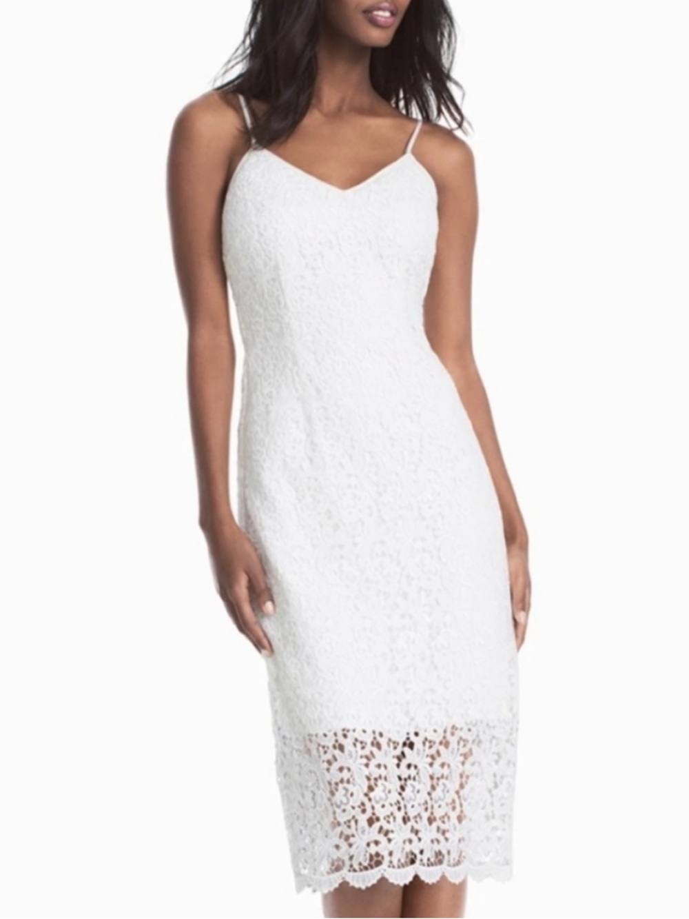 NWT White House Black Market White Lace Dress(size 2)